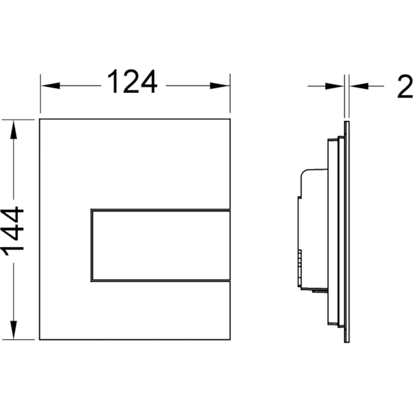 TECEsquare Urinal Панель смыва, белый глянцевый 9242812
