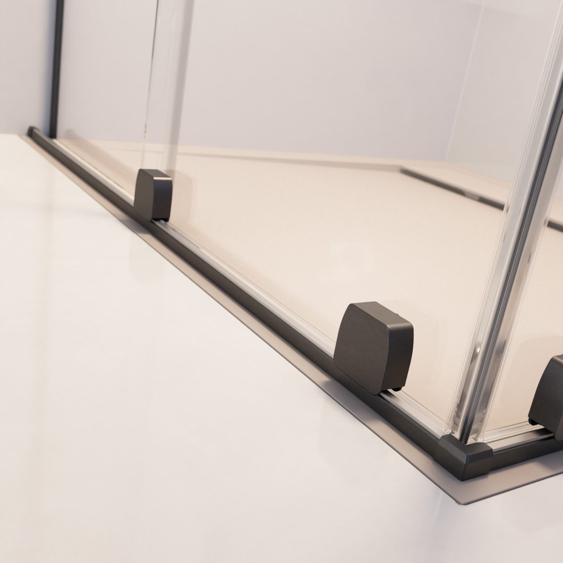 Душевая дверь 90 см. раздвижная Radaway FURO SL BRUSHED GUNMETAL DWJ левая