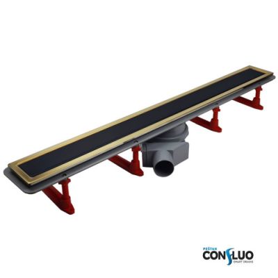 Душевой лоток 850 мм Pestan Confluo Premium Line Black Glass Gold