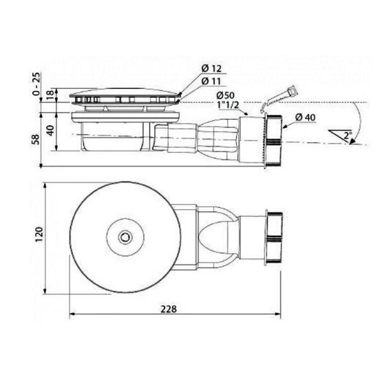 Сифон для поддона Radaway R400W Slim