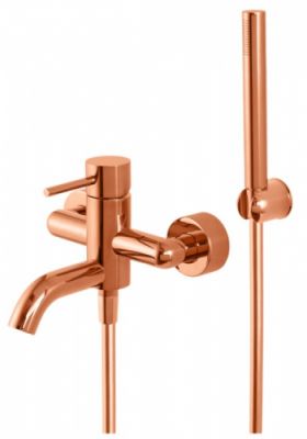 Смеситель для ванны Remer X Style X02RL, медь глянцевая