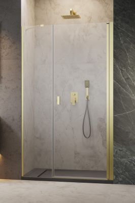 Душевая дверь 100-140 см. распашная правая Radaway NES BRUSHED GOLD DWS