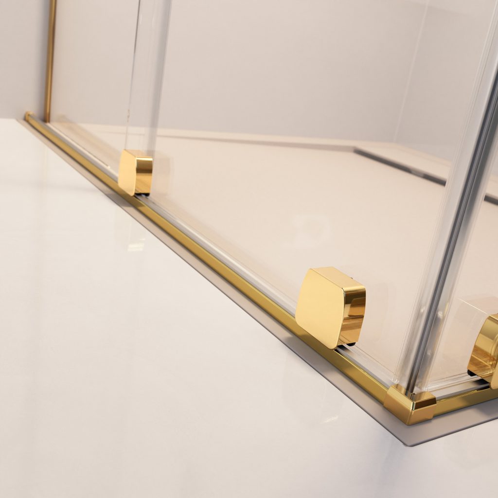 Раздвижная душевая дверь 200 см FURO Gold DWD 200 профиль золото