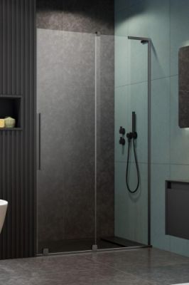 Душевая дверь 90 см. раздвижная Radaway FURO SL BRUSHED GUNMETAL DWJ правая