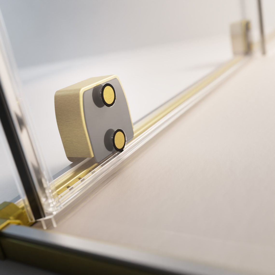 Шторка на ванну 170 см Radaway FURO BRUSHED GOLD PND II раздвижная профиль золото, правая