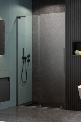 Душевая дверь 90 см. раздвижная Radaway FURO SL BRUSHED GUNMETAL DWJ левая