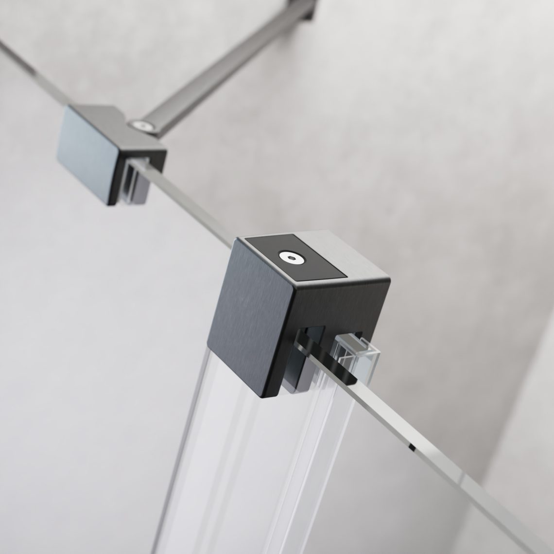 Душевая дверь 90 см. раздвижная Radaway FURO SL BRUSHED GUNMETAL DWJ левая