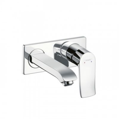 Hansgrohe Metris Настенный смеситель для раковины, однорычажный, излив: 17.7см., внешняя часть, цвет: хром 31085000