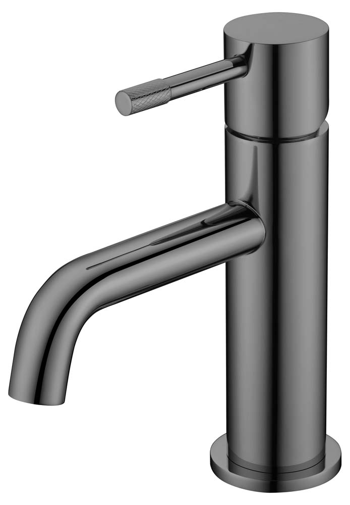 Смеситель встроенный + ручной душ + излив Boheme UNO Shine Gun Metal 464-3-SGM