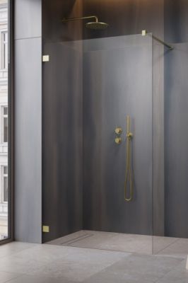 Душевая перегородка 145 см ESSENZA PRO BRUSHED GOLD WALK-IN