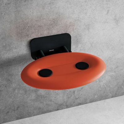 B8F0000058 Универсальное складное сиденье для душа OVO-P II-ORANGE/BLACK
