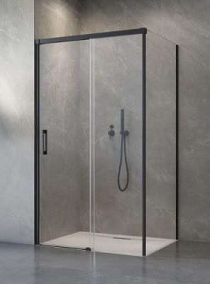 Душевая кабина 100x70 раздвижная IDEA Black KDS 100 door R
