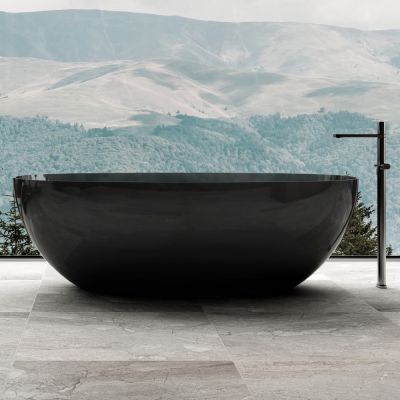 Прозрачная ванна 165x78 ABBER Kristall AT9701Onyx