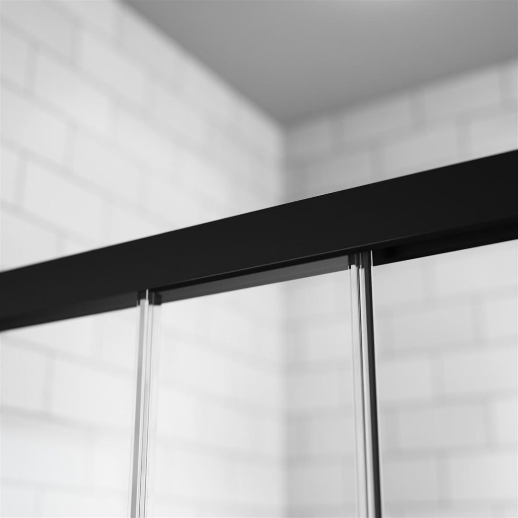 387061-54-01 Душевая кабина 80x80 с двумя раздвижными дверями IDEA Black KDD
