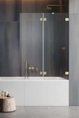 Шторка на ванну 100 см Radaway ESSENZA PRO BRUSHED GOLD PND II правая