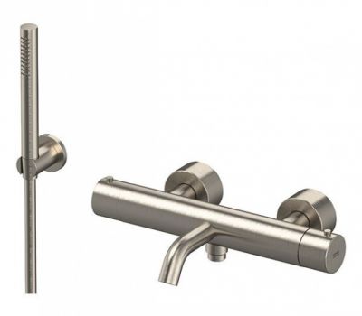 Смеситель термостатический Remer X Style INOX SSXT02 для ванны, нержавеющая сталь
