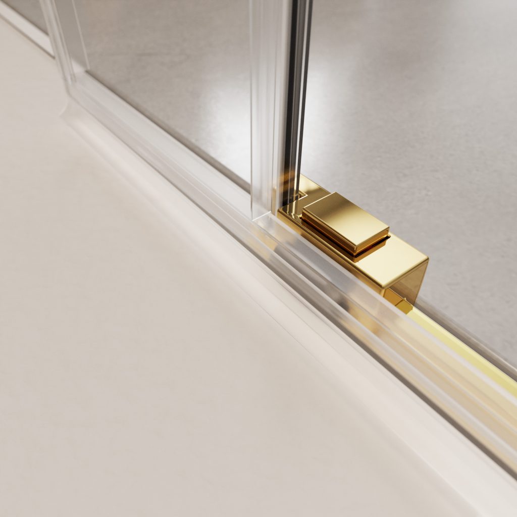 Раздвижные душевые двери 200 см IDEA Gold DWD 387120-09-01 профиль золото