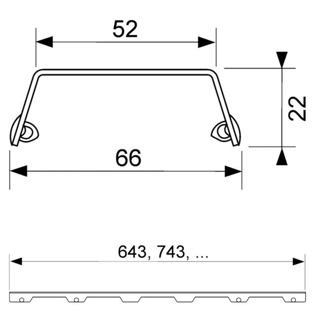 TECEdrainlinе Решетка steel II, 1500 мм, цвет: сталь, матовая 601583
