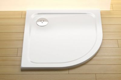 Поддон для душа из литого камня 90x90 Ravak Galaxy ELIPSO PRO-90 CHROME белый
