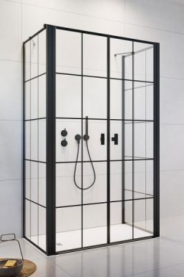 Душевой уголок пристенный 80x70 Radaway NES BLACK DWD+2S FACTORY