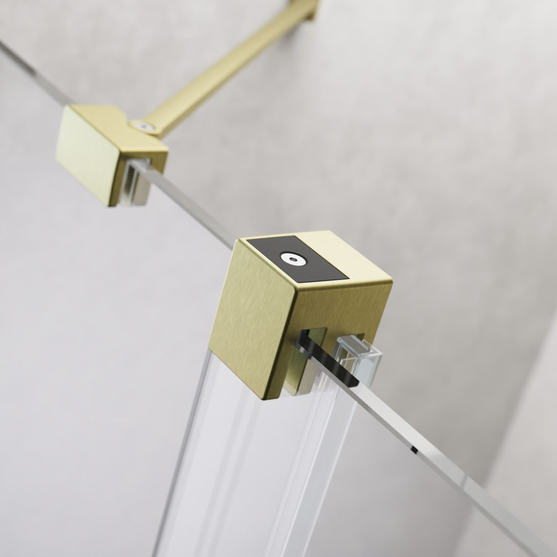 Шторка на ванну 120 см Radaway FURO BRUSHED GOLD PND II раздвижная профиль золото, левая