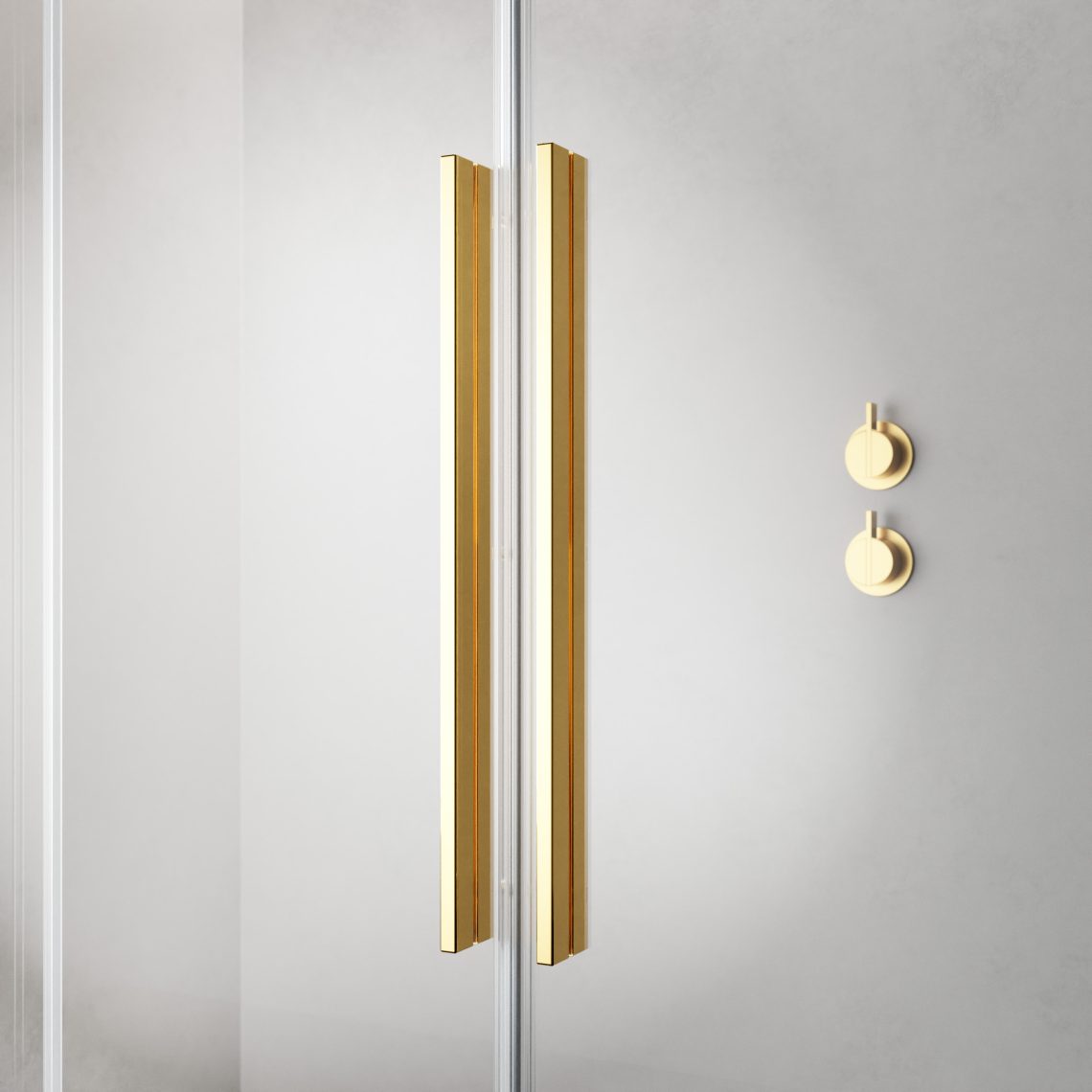 Шторка на ванну 110 см Radaway Furo Gold PND II раздвижная профиль золото