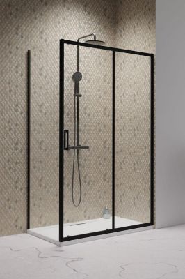 Душевой уголок 120*100 см раздвижная Radaway Premium Pro Black KDJ 1015120-54-01R