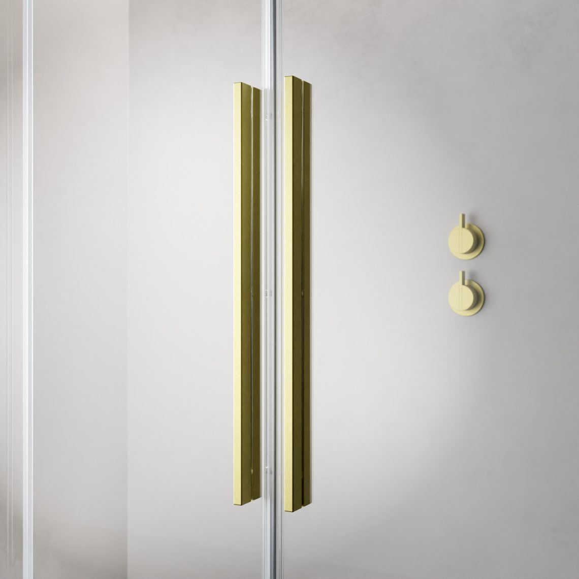 Шторка на ванну 100 см Radaway FURO BRUSHED GOLD PND II раздвижная профиль золото, левая