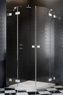 Радиальный душевой уголок 100X100 ESSENZA PRO WHITE PDD