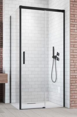 Душевой уголок 130x90 Radaway Idea Black KDJ профиль чёрный матовый, правая
