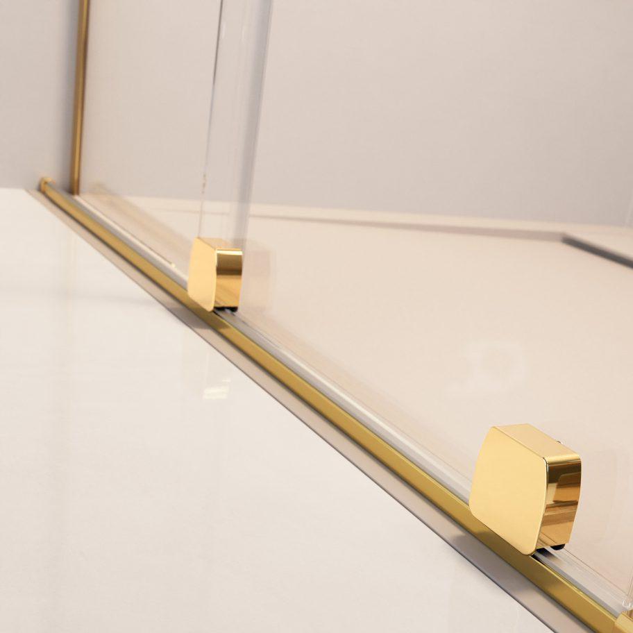 Шторка на ванну 100 см Radaway Furo SL GOLD PND II раздвижная, профиль золото