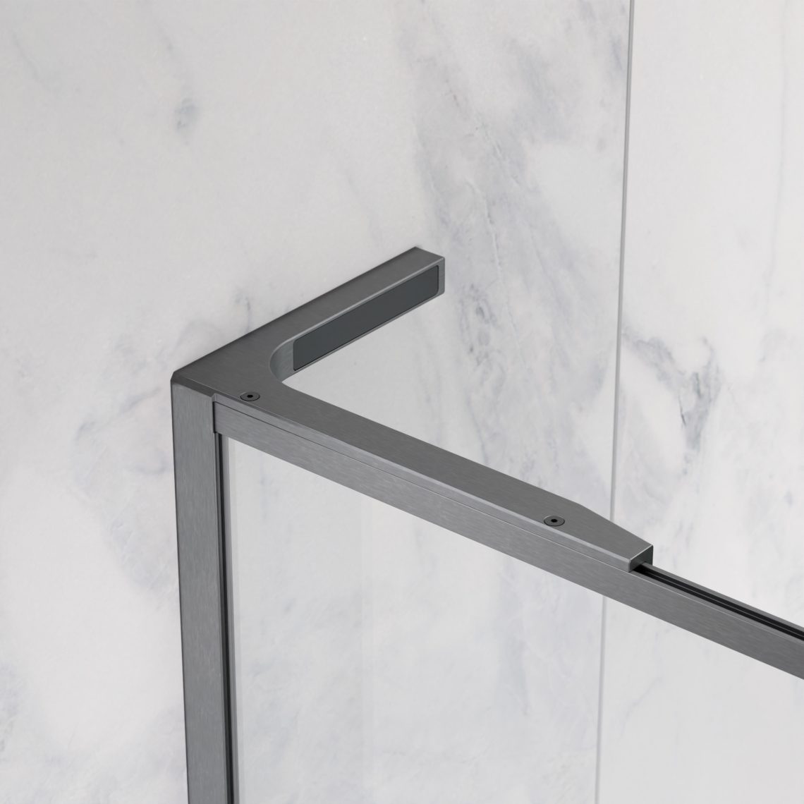 Душевая перегородка 80 см. Radaway Modo F SL Brushed GunMetal II, профиль брашированная оружейная сталь