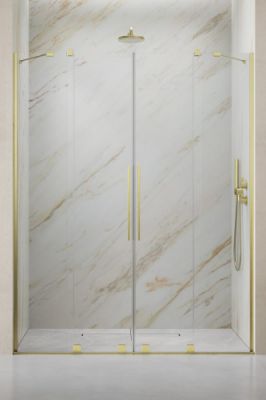 Душевая дверь 200 см. раздвижная двойная Radaway FURO BRUSHED GOLD DWD