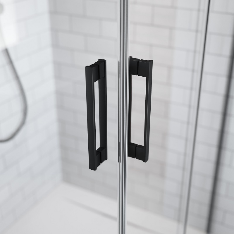 387061-54-01 Душевая кабина 80x80 с двумя раздвижными дверями IDEA Black KDD