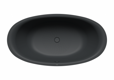 Ванна овальная стальная 190x100 ELLIPSO DUO OVAL KALDEWEi 2320717 чёрный матовый