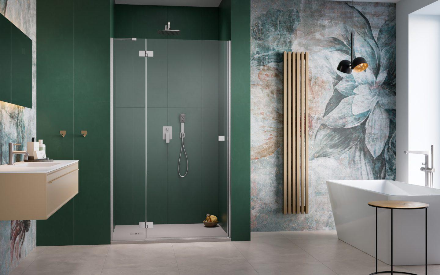 1385015-91-01L Душевая дверь 110 см. распашная Radaway Essenza Brushed Nickel DWJ