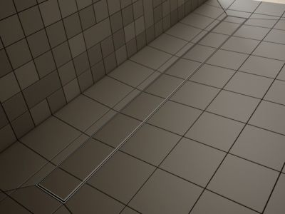 Душевая плита 100x80 с линейным трапом  под плитку RADAWAY 5R075B