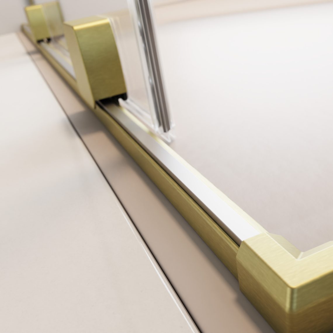 Шторка на ванну 170 см Radaway FURO BRUSHED GOLD PND II раздвижная профиль золото, правая
